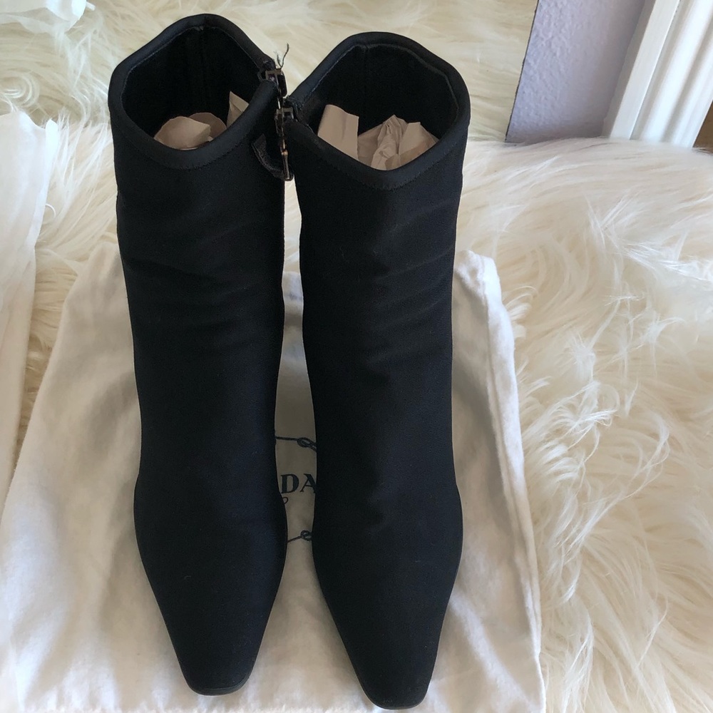 Prada Short Black Neoprene Boots